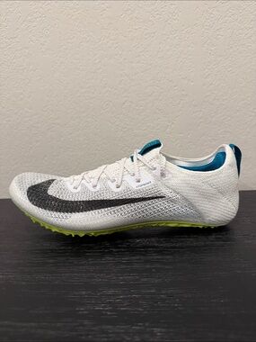 Men’s 10.5 Nike White Black Track & Field running shoes Spikes White Neon Yellow
